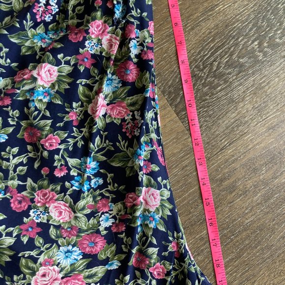 Vintage Athentico Forenza Wide Leg Floral Cropped Pants Size L - Picture 8 of 10